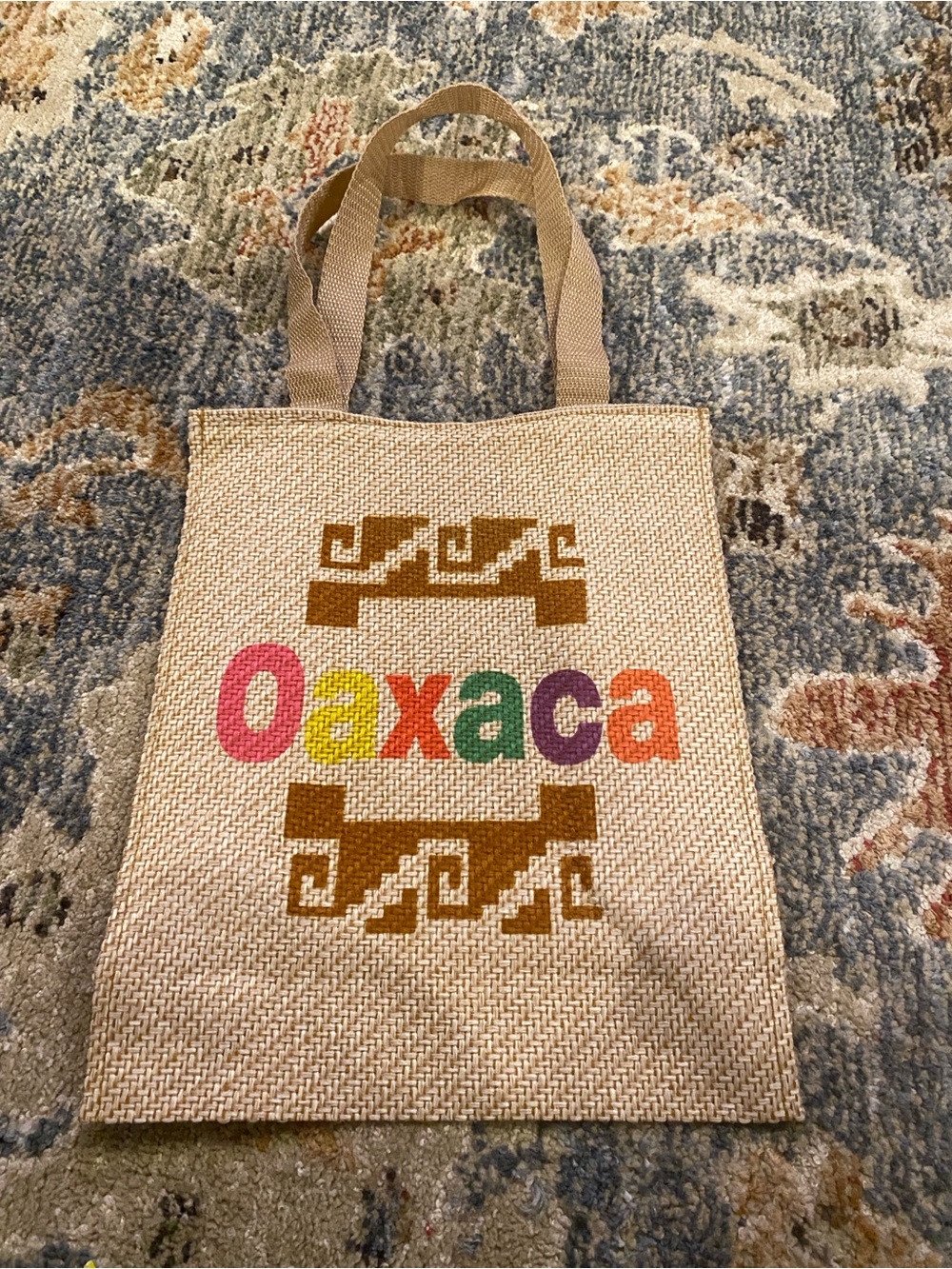 Bag, Oaxaca Colorblock Woven Tote